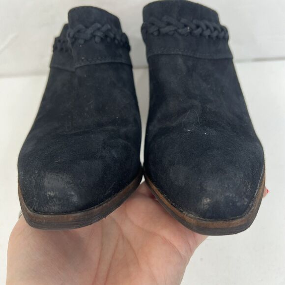 Sam Edelman Size 10 Alison Western Mule in Black Suede Evereve Stacked Heel - Picture 9 of 12